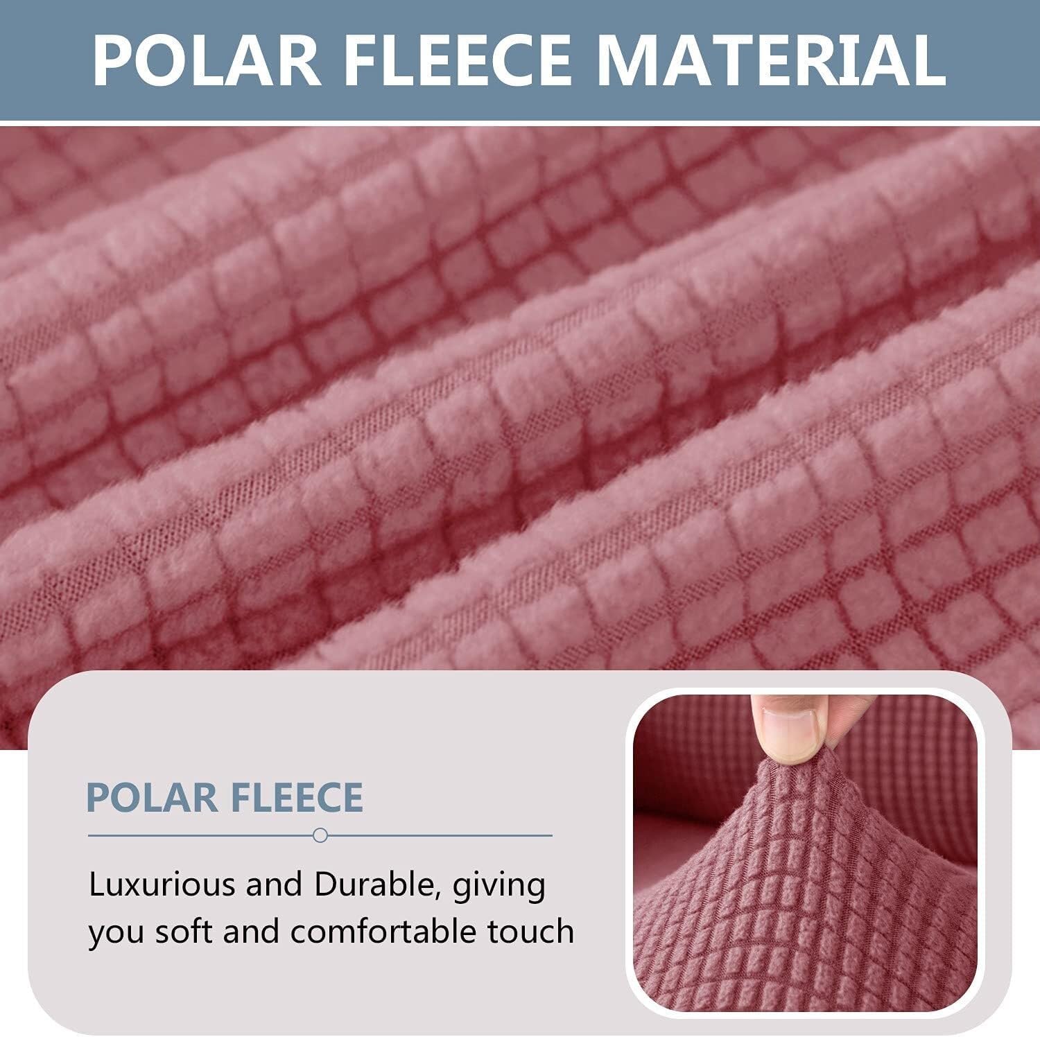 Stretch Sofa Cover 1 Seater Sofa Cover with 1 Backrest and 1 Separate Seat Cushion Armchair Cover Protection 75-110 Cm 3 Pieces(G)