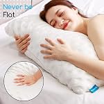 Oreiller de couchage latéral de refroidissement pour cou et épaule, de luxe en mousse de mémoire incurvée oreillers pour dormir ensemble de 2- Taille de la Reine réglable- Lavable Cover Original Blanc