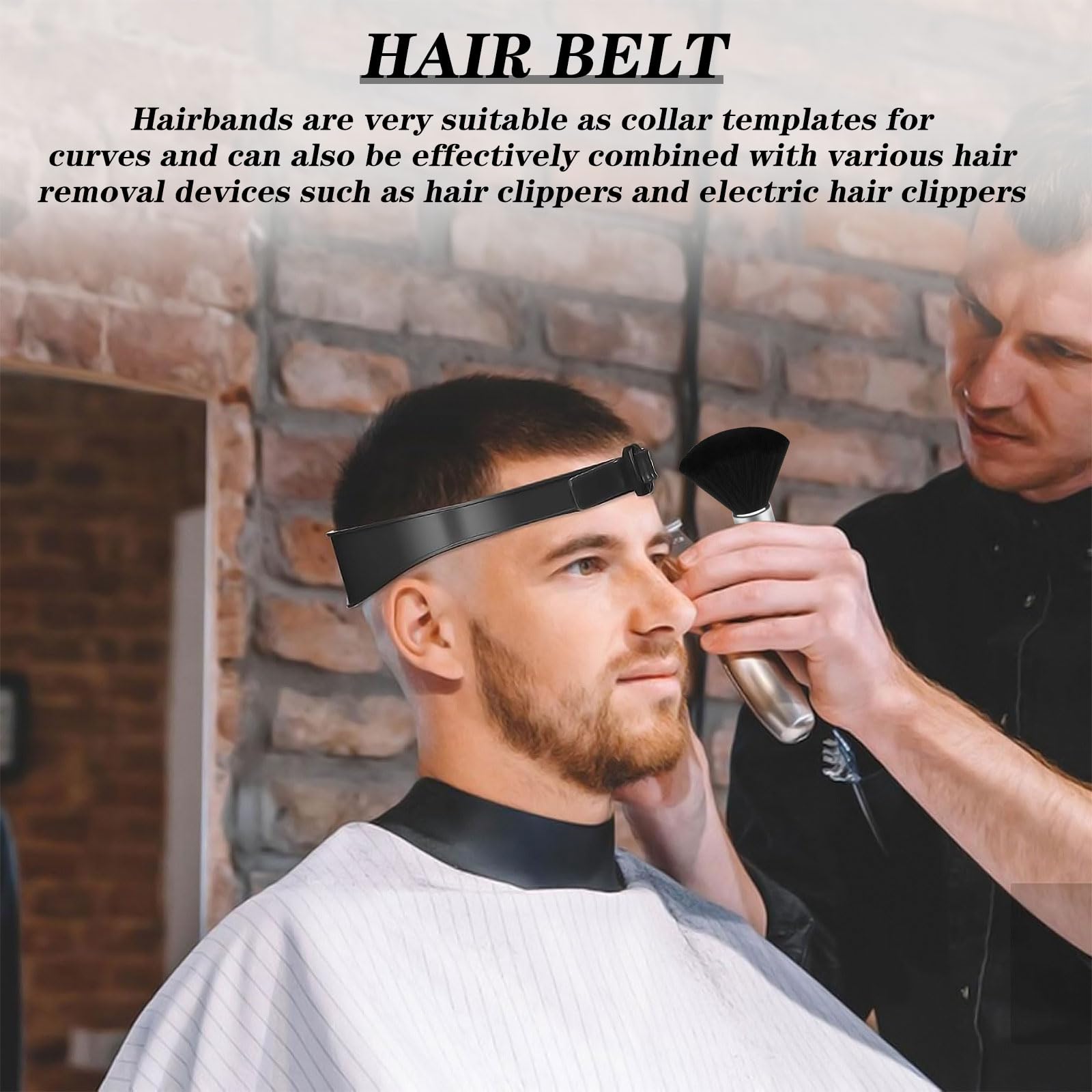 Ensemble de Coupe de Cheveux Parfait - Bande de Coupe de Cheveux et Brosse à Cheveux en désordre - Ciseaux de Coiffeur Pratiques pour Professionnels et Amateurs