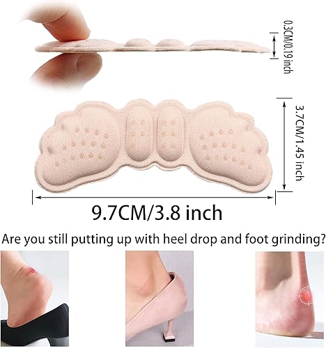 Miniatura 2 de TALLSOCNE Almohadillas de talón para zapatos que son demasiado grandes, agarres de talón para zapatos de mujer, protectores de talón para zapatos,