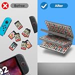 iPLYGAM Switch Game Case for Nintendo Switch 2/Switch/OLED/Lite with 120 Slots and 240 Memory Micro SD Card Storage, Portable Travel Switch Game Holder Organizer, Game Card Protective Festival Gift