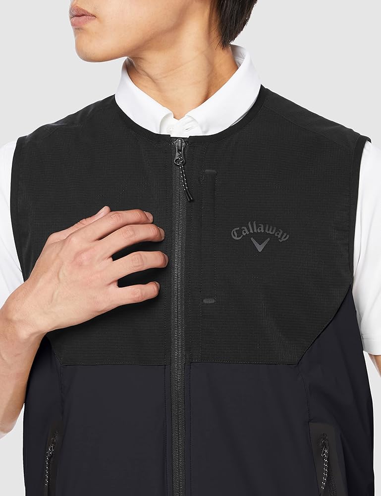 Amazon | [キャロウェイ] メンズ フルジップベスト (8WAYストレッチ