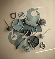 Vista 6 de mushie Juguete mordedor de silicona para bebés Oso (tomillo seco)