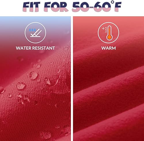 Miniatura 4 de BALEAF Leggings con forro polar para niñas, repelentes al agua, cintura alta, pantalones atléticos cálidos para invierno, senderismo, correr, yoga