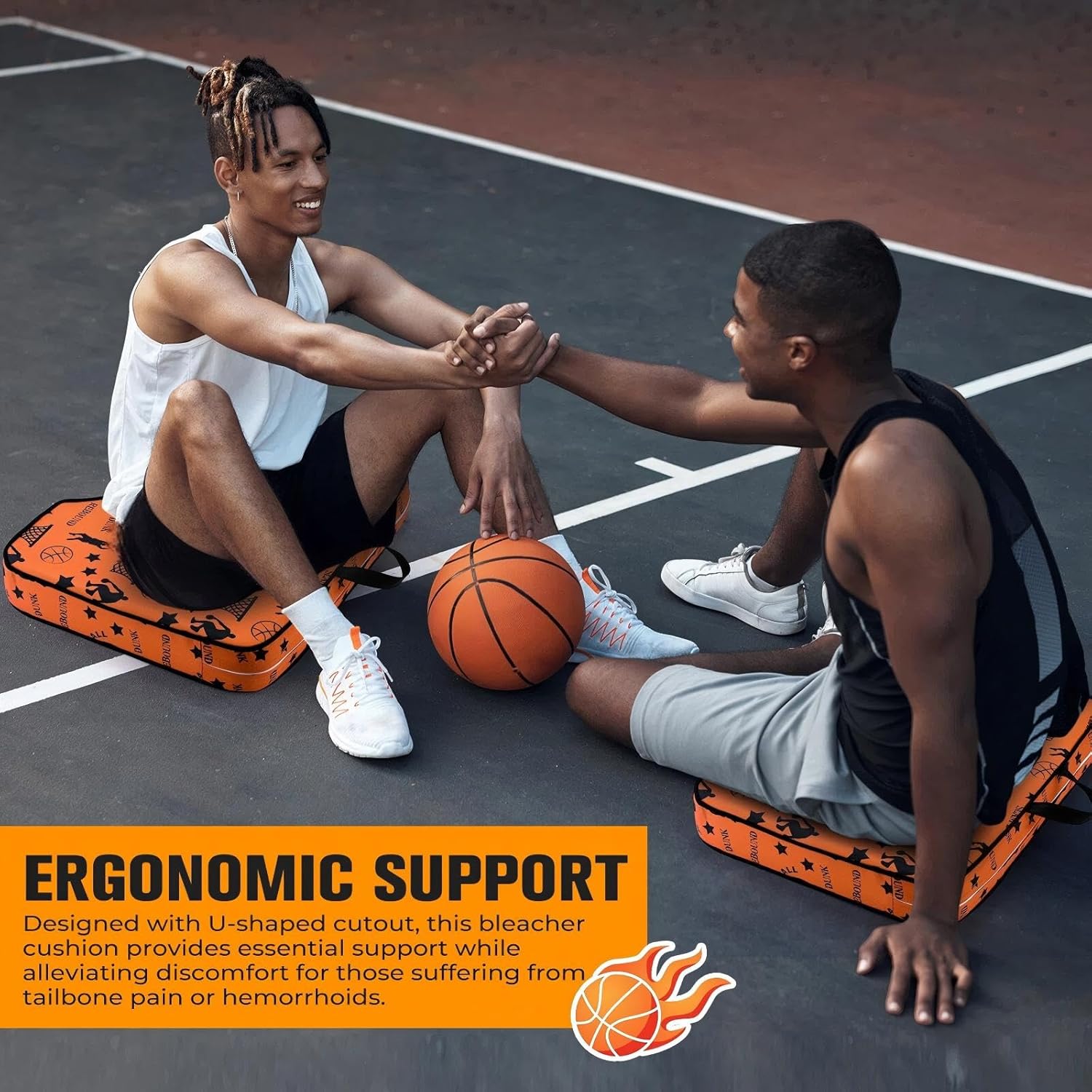 Lyrow 2 Pack Stadium Seats for Bleachers Waterproof Thick Stadium Seat Cushions with Handle Portable Bleacher Seat Cushions for Indoor Outdoor Sports Events Concerts