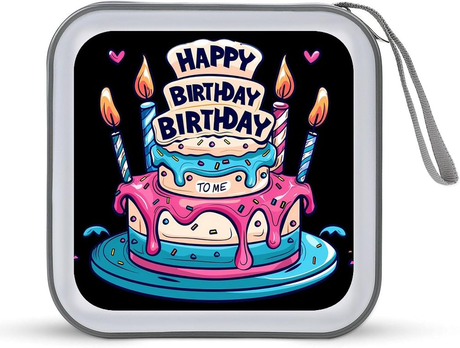 Happy Birthday to Me CD Cases DVD Holder Storage Box Plastic Protection Case for Car Home Office Travel
