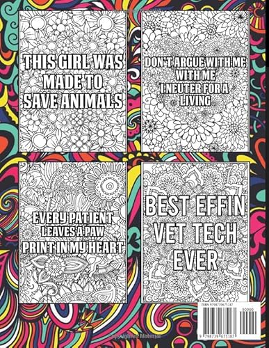 Vet Tech Coloring Book: Vet Tech Adult Coloring Book with Stress Relieving Mandala Designs, Vet Tech