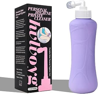 Peri Bottle for Postpartum, Portable Bidet, Feminine Care, 17oz | Perineal Recovery and Cleansing for New Moms, Postpartum Essential, Upside Down Perineal Bottle with Carrying Bag, Easy Grip