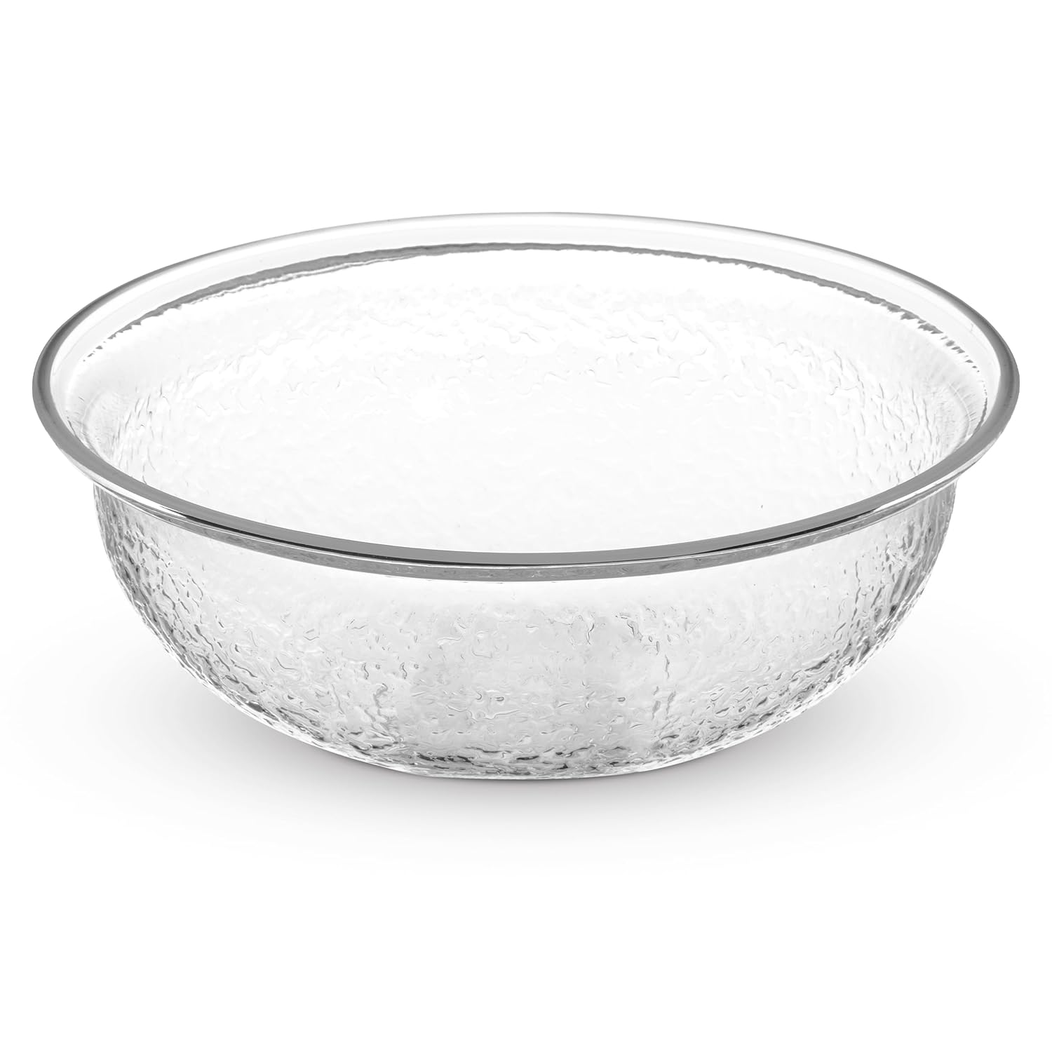 Carlisle FoodService Products CFS SB7007 BPA-Free Round Pebbled Fruit Serving Bowl, 2 Quart, Clear