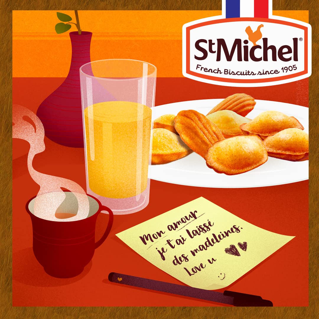 St Michel Traditional Mini Madeleines French Sponge Cakes Made In France, Pack of 6 (2.99oz each) Non-GMO. image 5