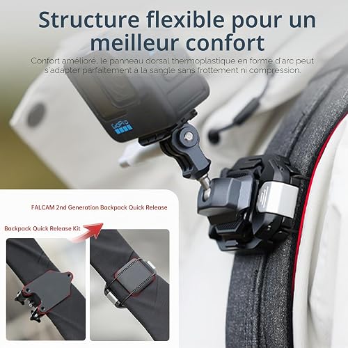 FALCAM F38 Kit Clip Camera V2, F38 Clip Backpack with Plate for Backpack Shoulder Strap and Camera F38B3803 - 5