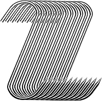 Vista 1 de Ganchos de carne de 5.12 pulgadas, 20 ganchos de carnicero de acero inoxidable 304, ganchos para ahumar, colgar, secar, carnicería, barbacoa