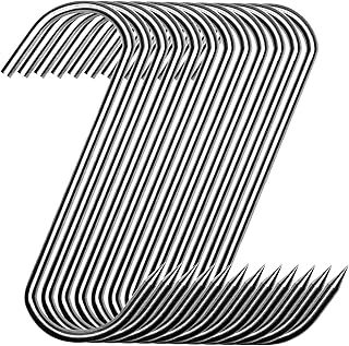 5.12inch Meat Hooks,20Pcs 304 Stainless Steel Butcher Hook Smoking Hooks,Hanging, Drying, Butchering, BBQ, Grilling?Jerky....