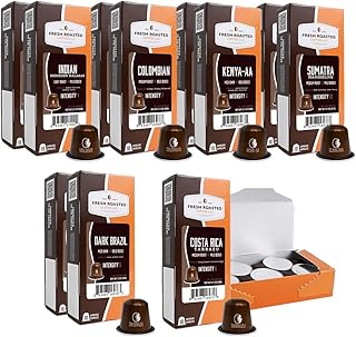 Fresh Roasted Coffee Espresso Pods for Nespresso OriginalLine, Single-Origin Variety Pack, 12 Varieties, 120 Recyclable Aluminum Capsules
