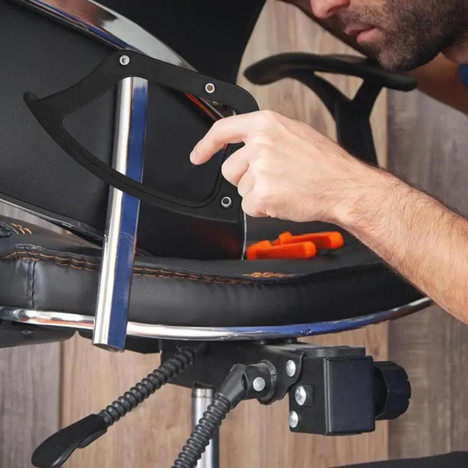 Comfortable Office Chair Armrests Supportive Structure Tool Less Installation Works with Various Computer Chairs Computer Chair Fixed Armrests