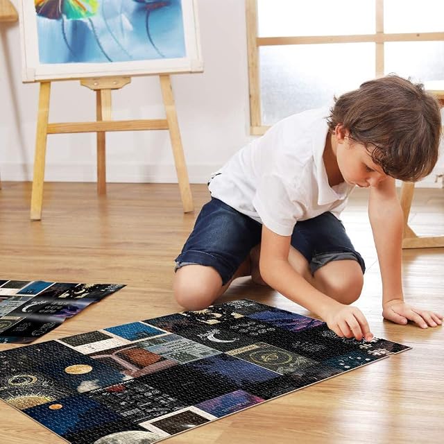 Foto 5 de 8 de Jigsaw Puzzles for Adults 2000 Pieces Astronomy Mosaic Illustration Made of Cardboard，Suitable for Ages 14…