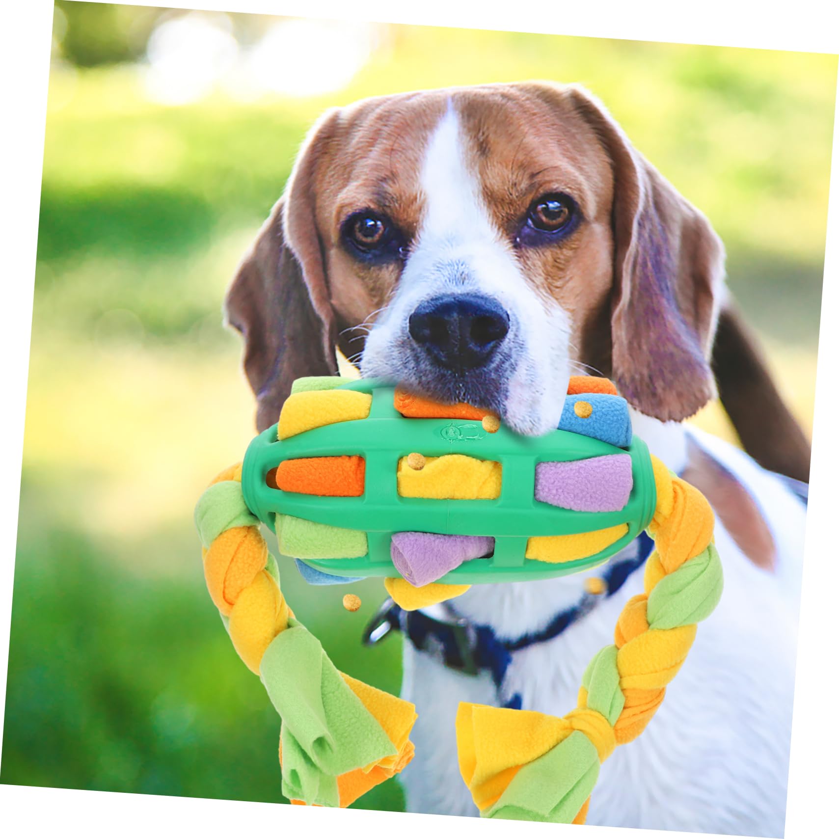 Interaktiver Schnüffelball für Hunde aus TPR Futterball mit Portionierung für Aktivierende Beschäftigung