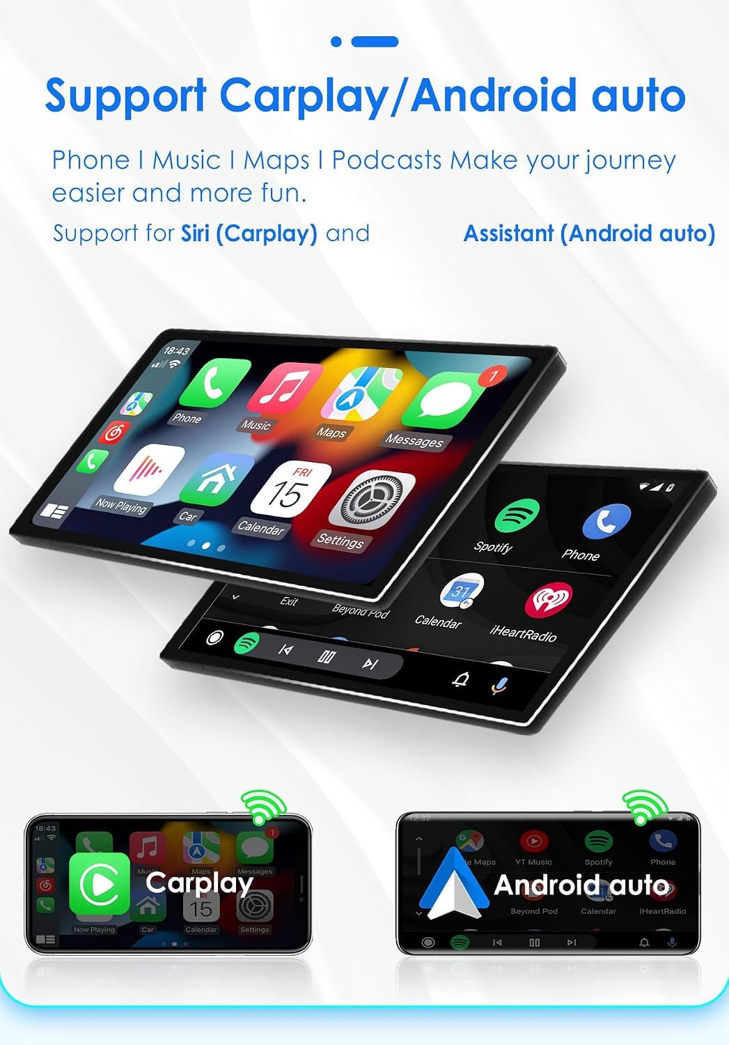 Autoradio da 9 pollici per Citroen C2 C3 2002-2006 con CarPlay wireless
