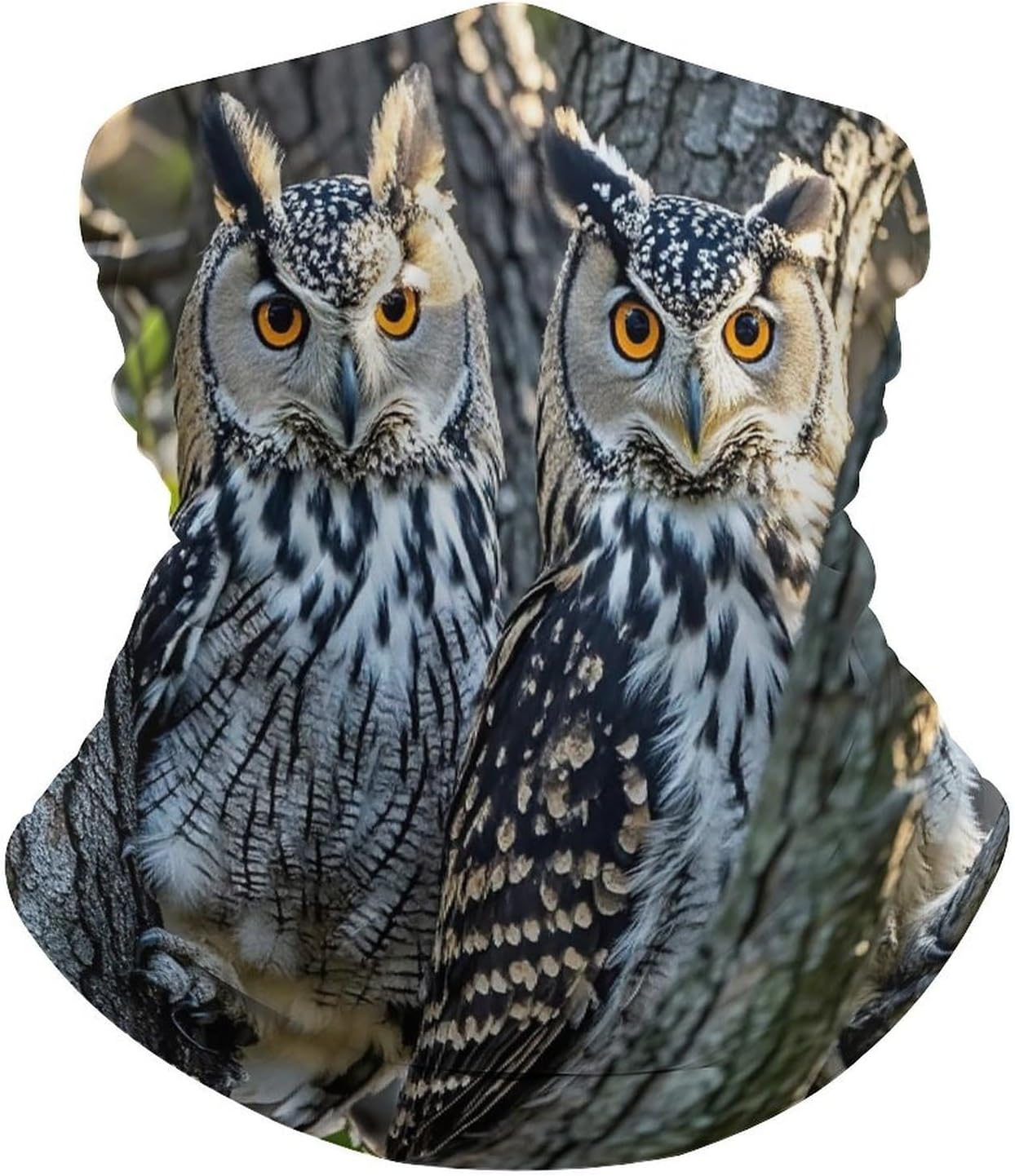 Wild Owl Birds Neck Gaiter Bandana Windproof Breathable Face Mask Cover Face Cover Cold Weather Gator Scarf Winter Neck Warmer Gaiter Half Balaclava Scarf Mask for Men Women