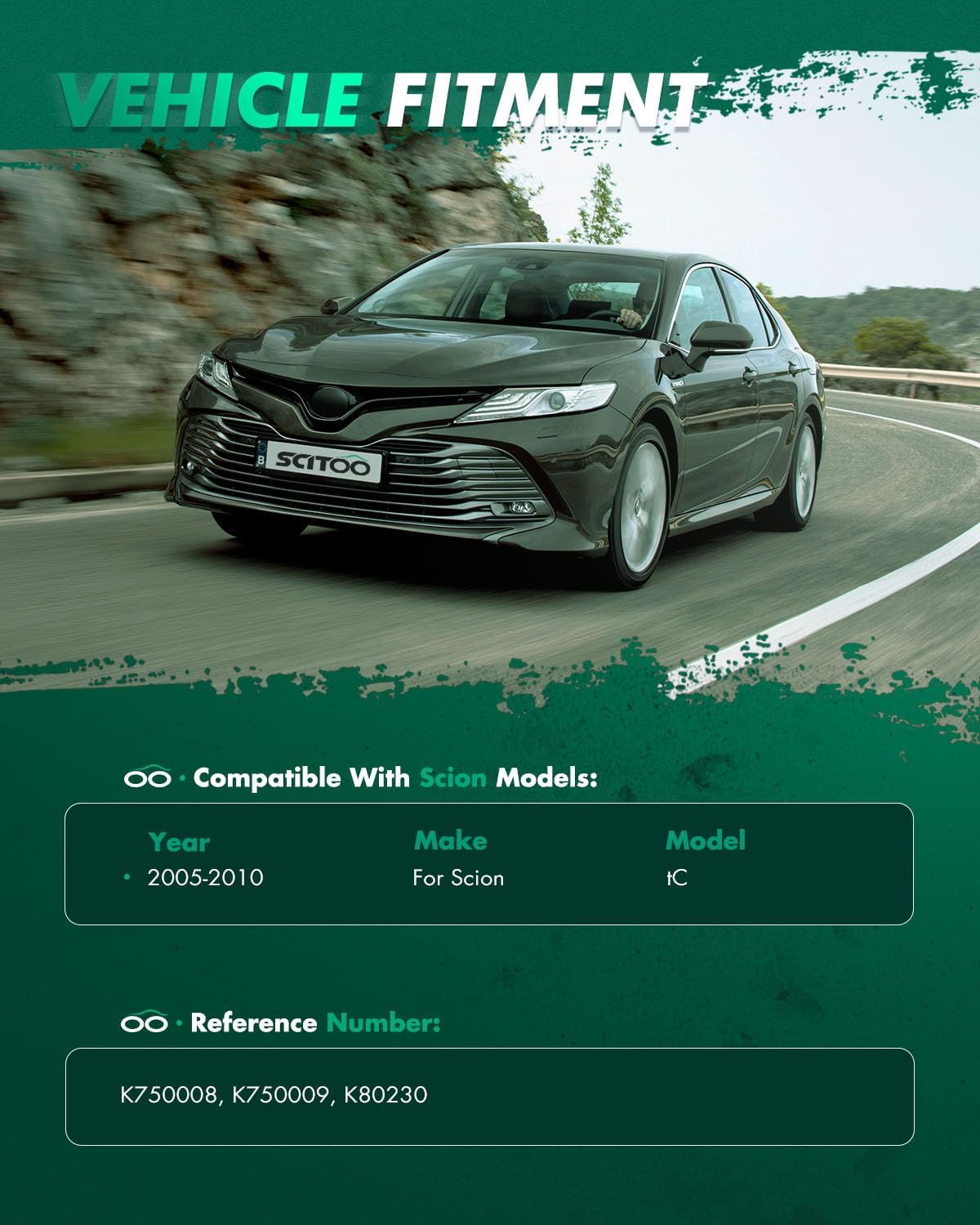 SCITOO 4pcs Suspension Kit Front Sway Bar End Link Rear Sway Bar End Link Fit 2005-2010 For Scion tC