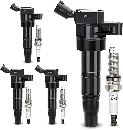 Vista 44 de Paquetes de bobina de encendido UF549 y bujía de iridio doble 9029, para Nissan Altima Versa Sentra Rogue Cube NV200 Pathfinder Infiniti FX50 M56
