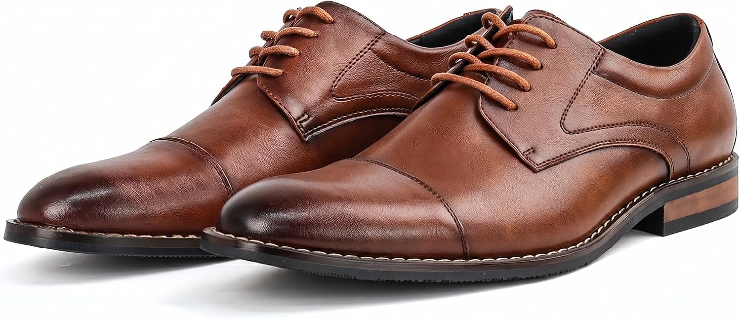 Men’s Oxford Dress Shoes Comfortable Formal Business Office Work Wedding Shoes Black Brown