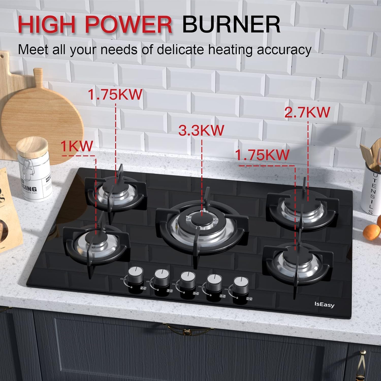 Piano Cottura a Gas, Vetro Nero (2 fuochi) Piano Cottura a Gas, Vetro Nero (2 fuochi)