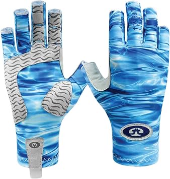 Flying Fisherman SunBandit Fingerless Fishing Gloves for Men & Women UV Protection 50+, Great for Fishing, Kayak, Paddling, Rowing, Driving