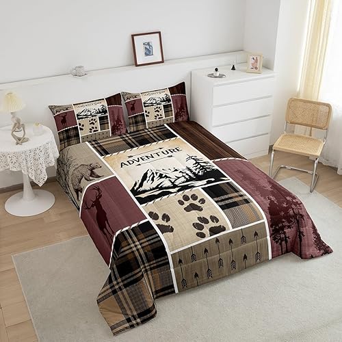 Miniatura 187 de Castle Fairy Juego de edredón de Halloween tamaño individual, juego de ropa de cama con estampado de animales de murciélagos negros para niños