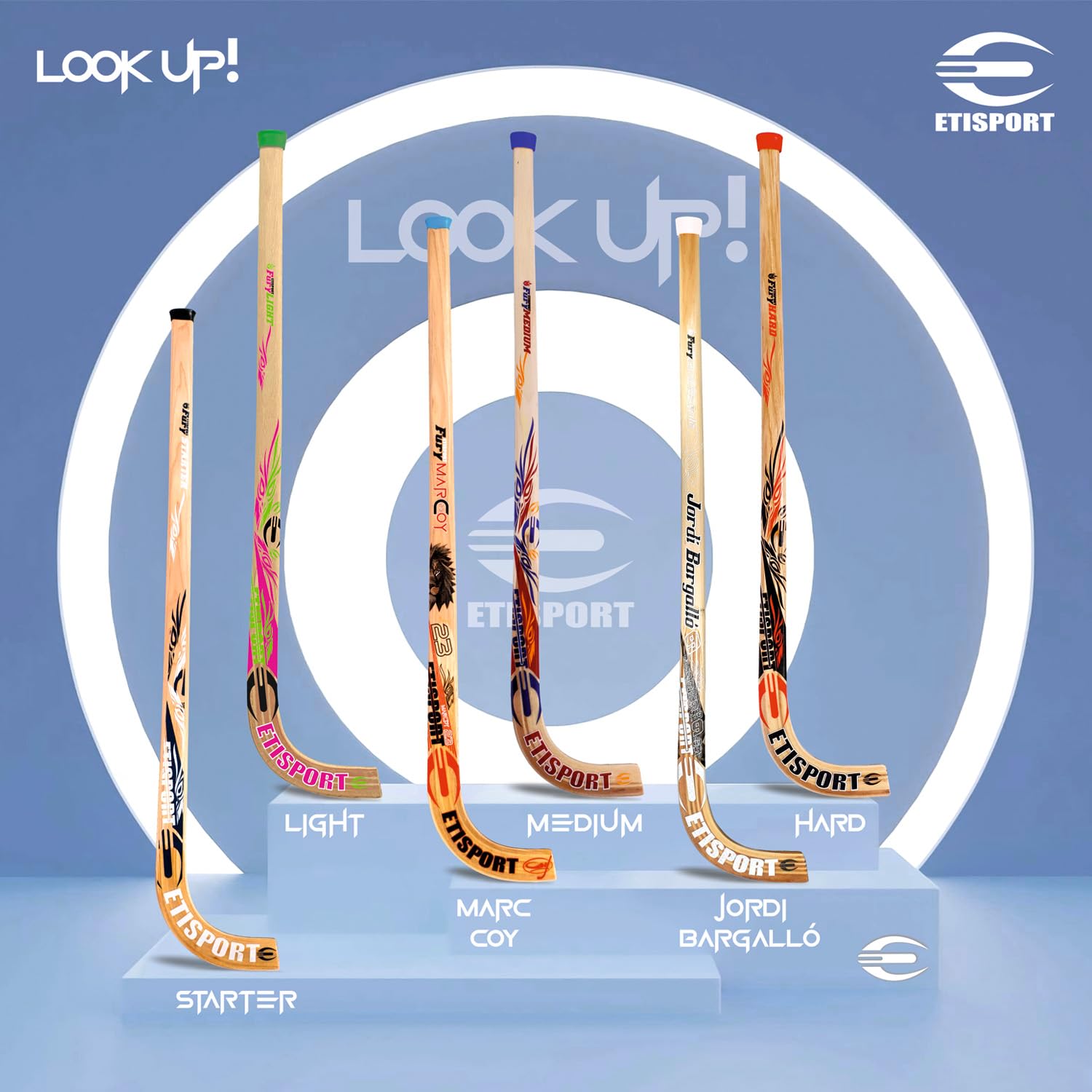 Bastone Hockey Pista Fury. per Bambini e Giovani in Formazione e Competizione. Dimensioni e Dimensioni Standard. Personalizzabile.