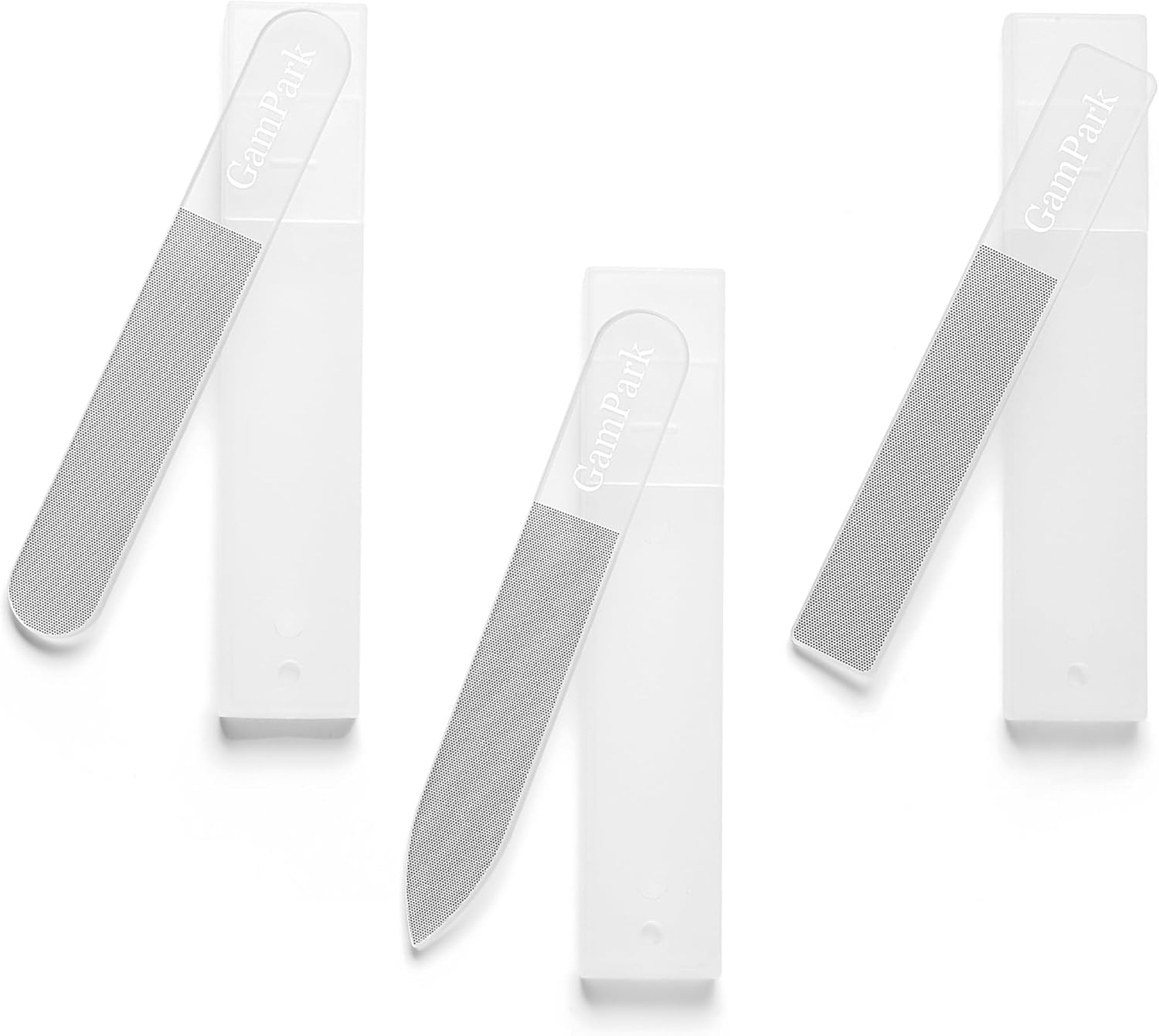 3PCS Glass Nail Files for Natural Nails - Reusable High-Quality Glass Nail File with Fine Abrasive Particles, Trims Shines and Buffs Nails, Safe Nail-Friendly Physical Polishing