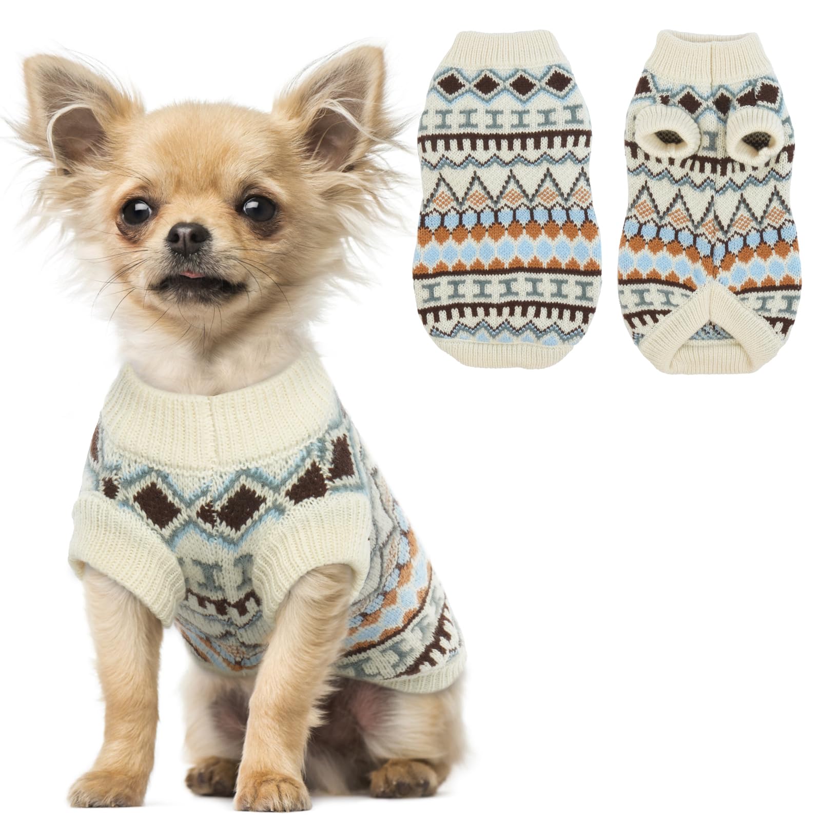 Hjumarayan Maglione Cane di Taglia Piccola Media, Caldo Maglioncino per Cani, Invernali Carino Fashion Dog Maglione Animali Domestici Lavorato a Maglia Caldo Pullover per Cane (XS)