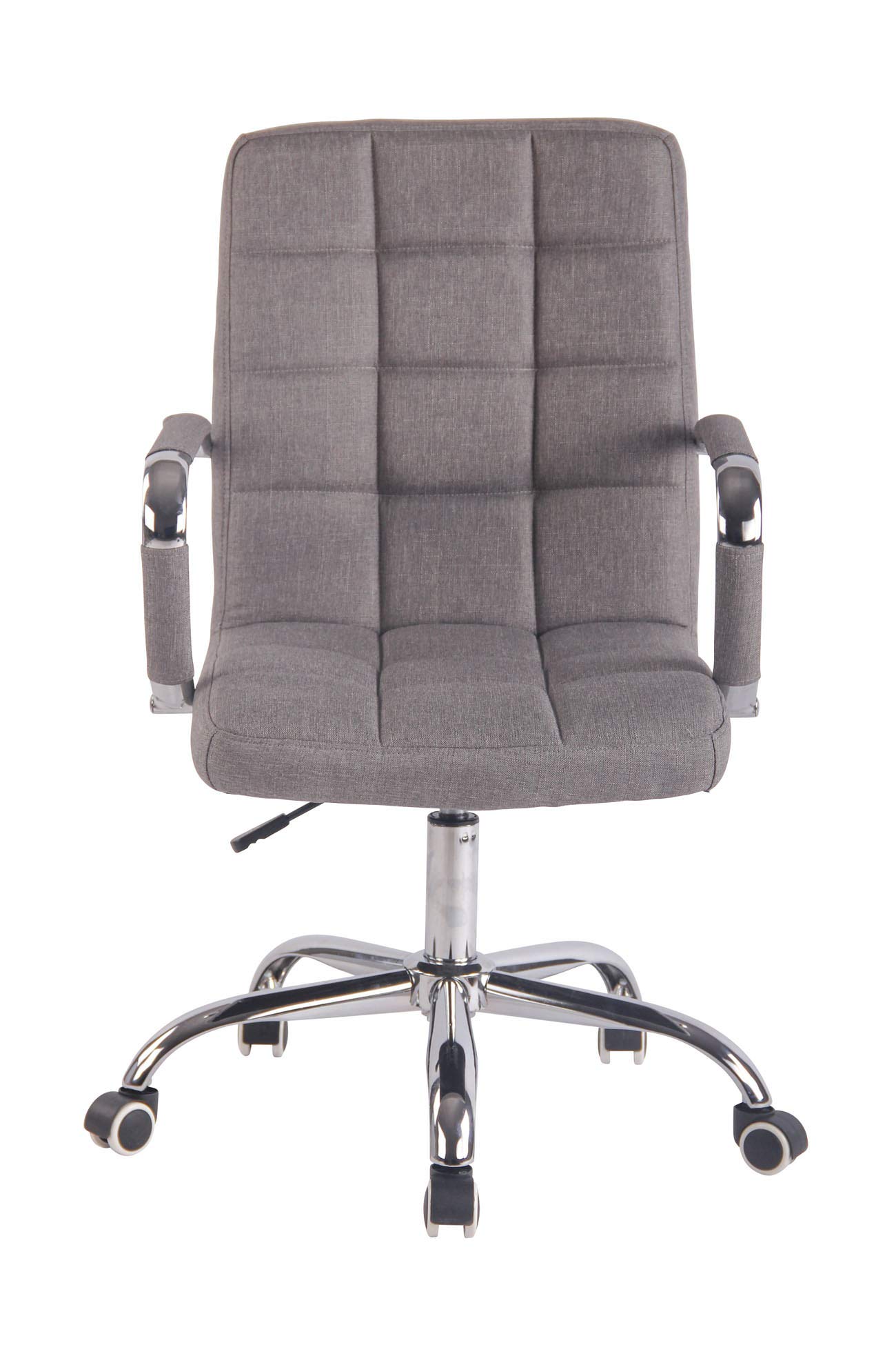 CLP Sedia Design Ufficio Deli In Stoffa I Poltrona Scrivania Imbottita I Sedia Studio Girevole E Regolabile Alt 45-55CM Colore:grigio