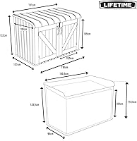 Vista 3 de Lifetime Products caja de almacenamiento horizontal Lifetime 60170, color tostado