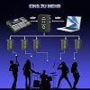 LEKATO MS-02 Wireless In-Ear Monitoring System Professional Wireless 2.4G IEM System with Transmitter & Receiver in Mono and Stereo Mode One to More Suitable for Tape Samples and Live Performance