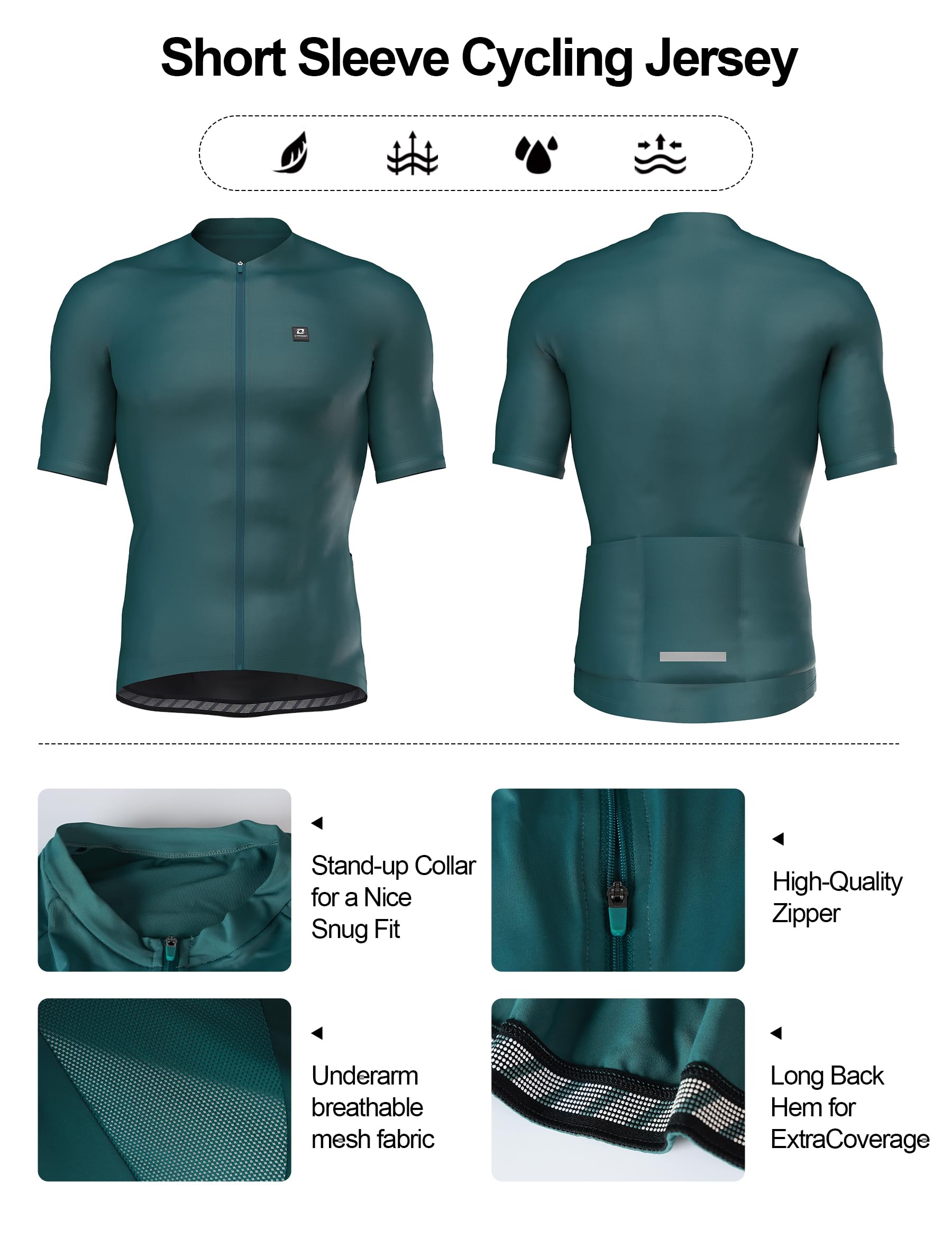 LAMEDA Maglia Ciclismo Uomo Estiva Maglia MTB con Maniche Corte Maglia Bici da Strada Professionale Traspirante Asciugatura Rapida