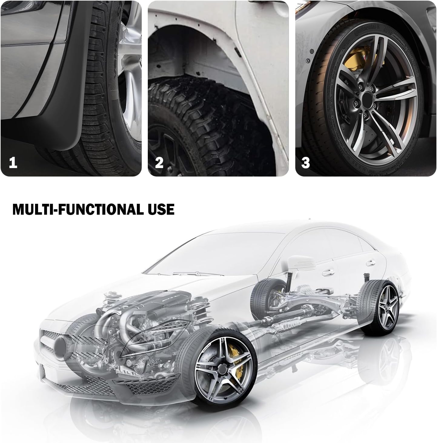 50PCS Car Bumper Clips,Square Plastic Clips White Automotive Clips and Fasteners,Universal Retainer Clips Push Rivets for Car Truck SUV Fixed Bumper Fender Door Trim Panel