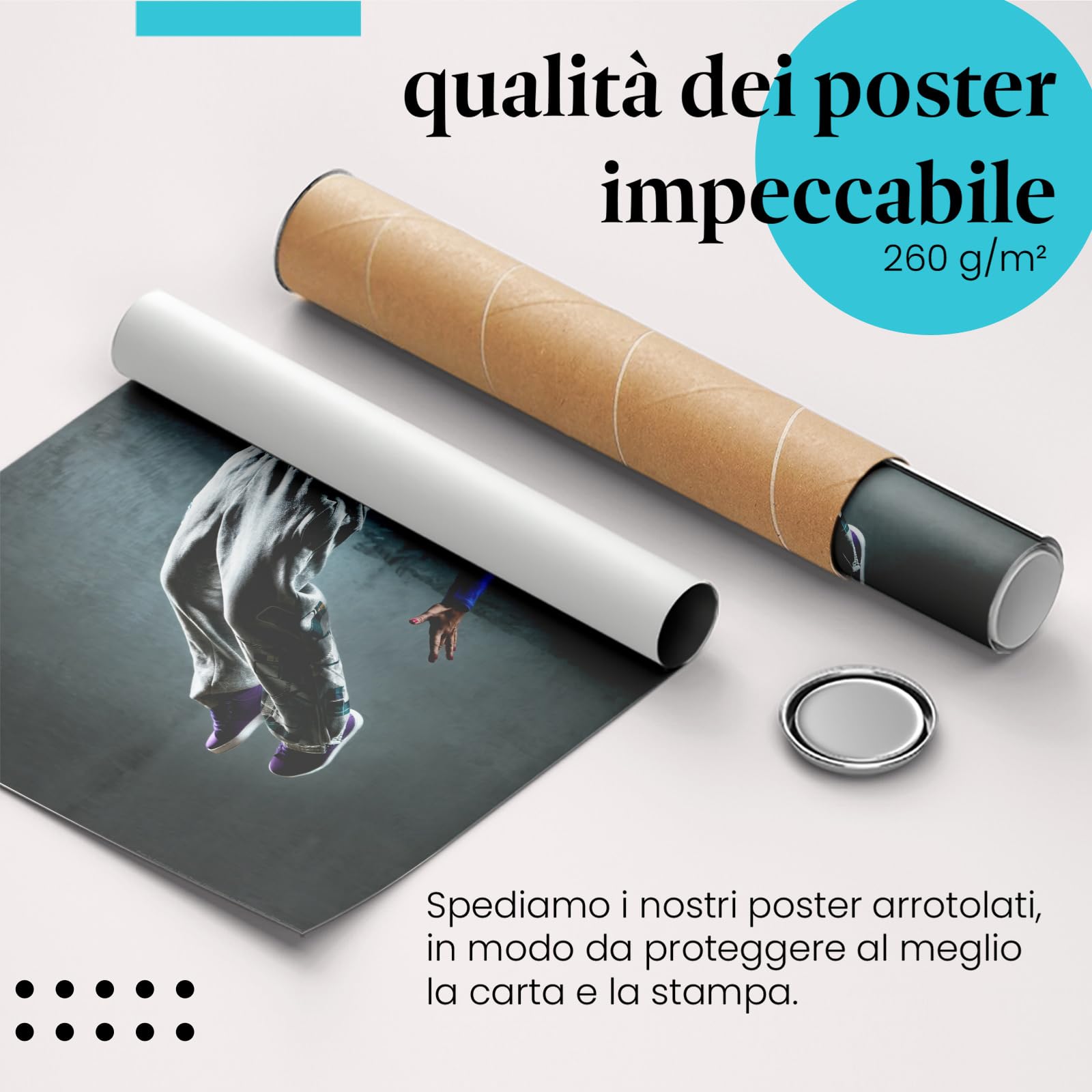 Postereck - 0520 - Hip hop, ballerina che balla street dance musica donna - Decorazione da Parete, Stampa Artistica, Arredamento Interni, Stampa Fotografica - Tela - 100,0 cm x 75,0 cm