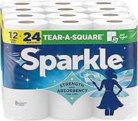 Vista 15 de Sparkle Pick-A-Size - Toallas de papel, 2 rollos = 4 rollos regulares (paquete de 24 rollos), toalla de papel de valor diario con hojas completas