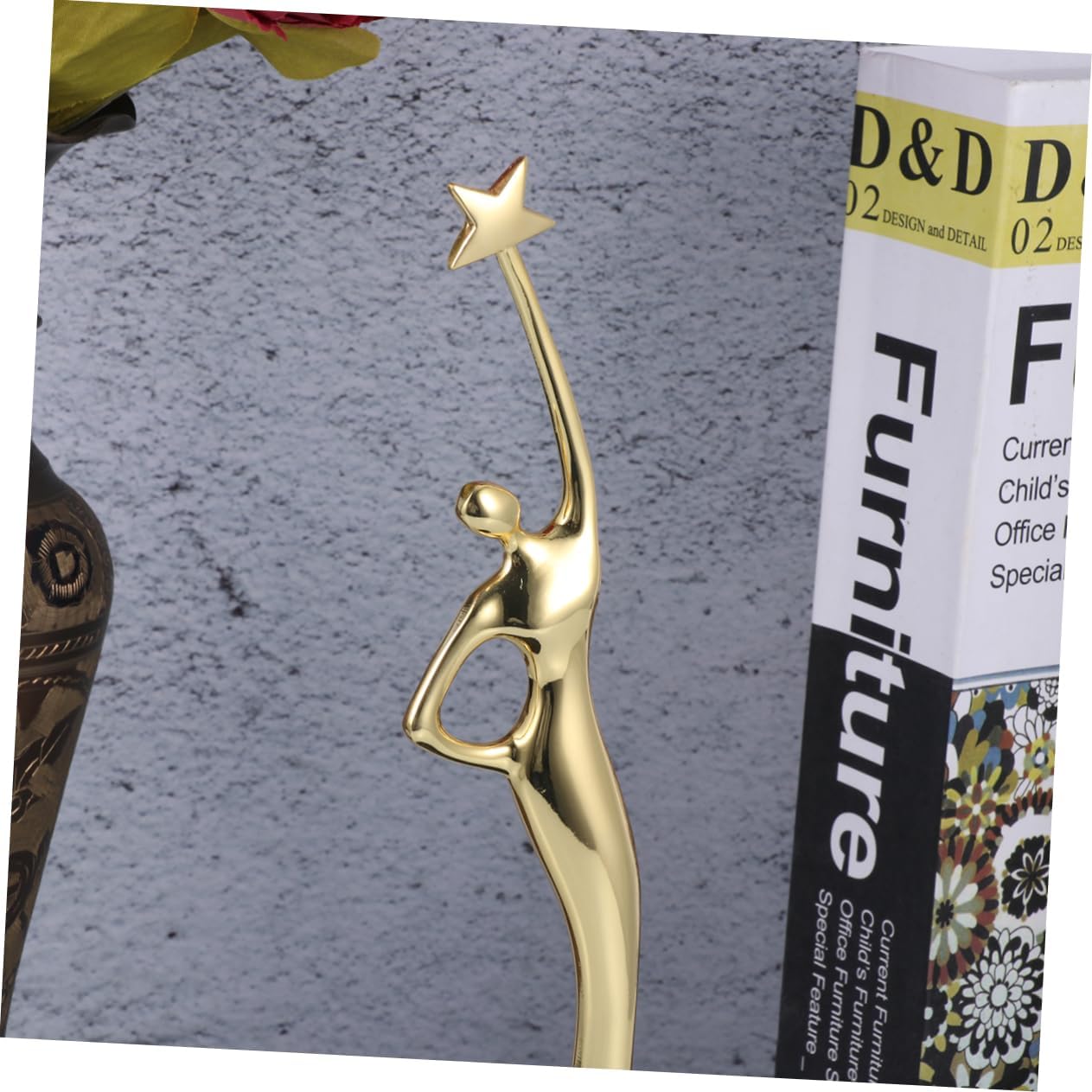POPETPOP 1pc Metal Golden Award Trophy Gold Man Trophy for Boy Girl Parties Game Prizes and Celebrations for Competitions and Events