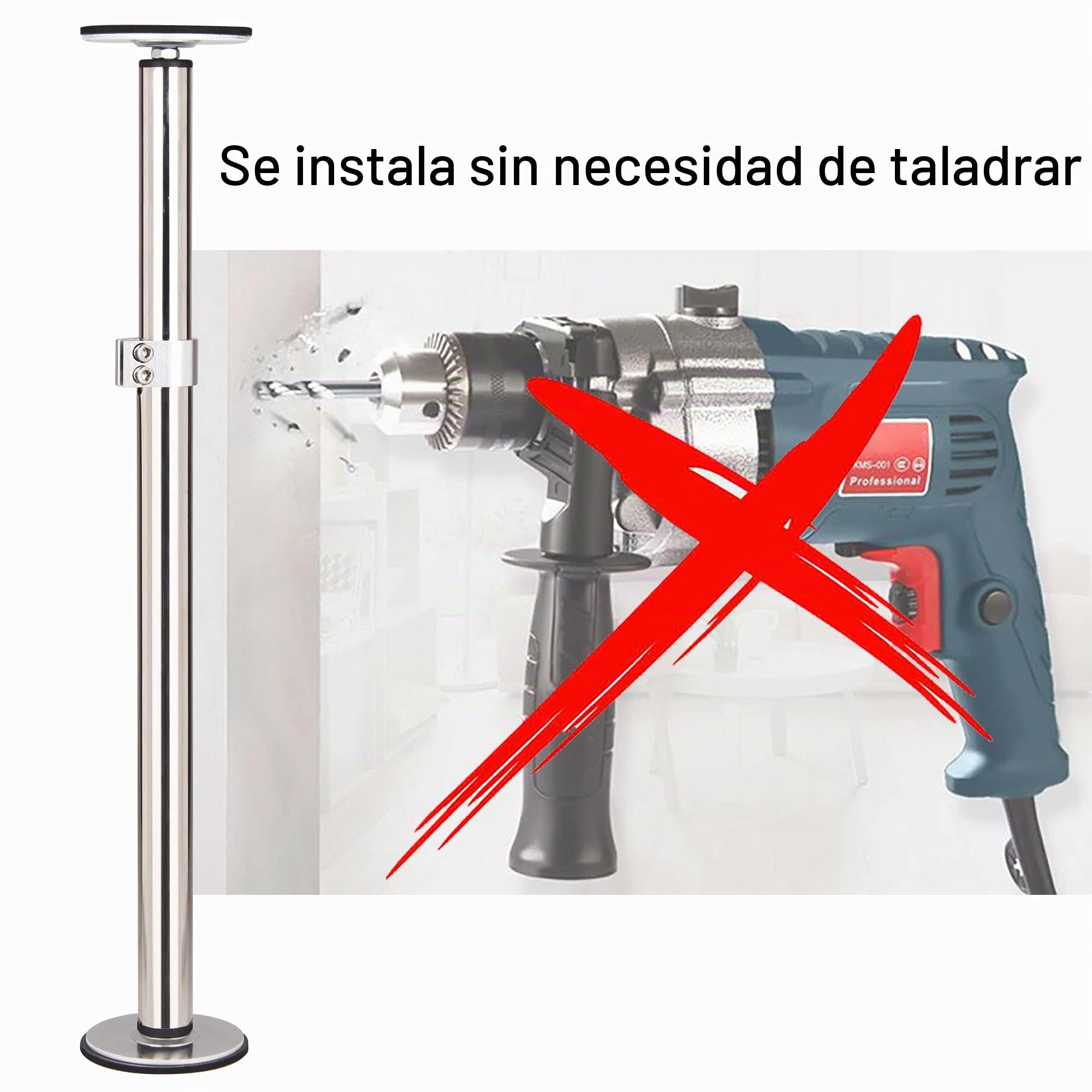 ST-2 Soportes Para Fregadero Bajo Montaje，Ajustable Soporte De Acero Inoxidable Para Fregadero Bajo Encimera，Sistema De Instalación Y Reparación Para Fregadero De Cocina （41-75cm(16'-29.5')）