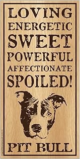 Imagine This Pit Bull Spoiled! Wood Sign