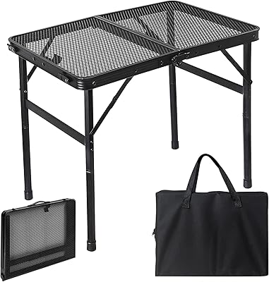 Table Bridge Pliante Redcamp - Table De Camping Pliante De 61 Cm Avec Hauteur Réglable, Table De Pique-nique Portable Pliable Pour Extérieur, Intérieur, Cuisine, Jardin Table Pliante Exterieur Camping