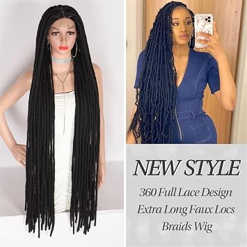 Ponytail Extension 50 Inches Faux Braids Hair Knotless Long Wig Synthetic Braided Wigs Lace Front Traingle Wigs Hair Extensions Ponytail
