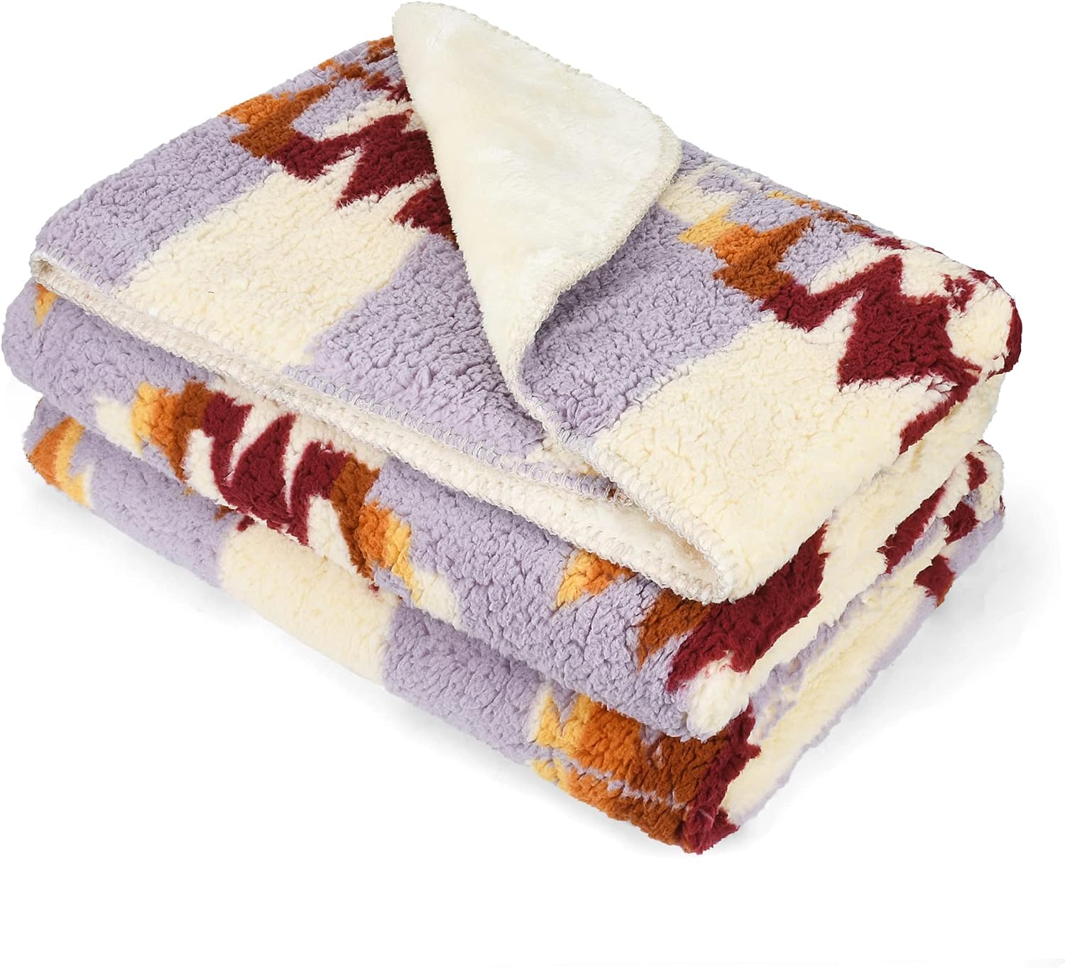 Catalonia Southwest Throw Blanket, Aztec Room Decor, Reversible Comfy Fluffy Mexican Gift Blanket, 50x60 inches