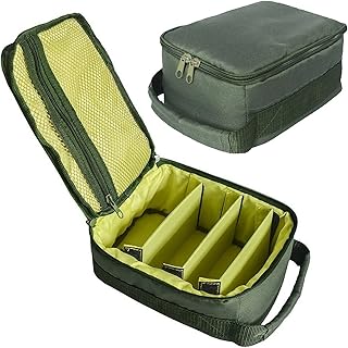Fishing Reel Tackle Bag Waterproof Portable Rod Carrier Equipment Storage With 3 Adjustable Dividers For Spinning Baitcasting Fly Reels