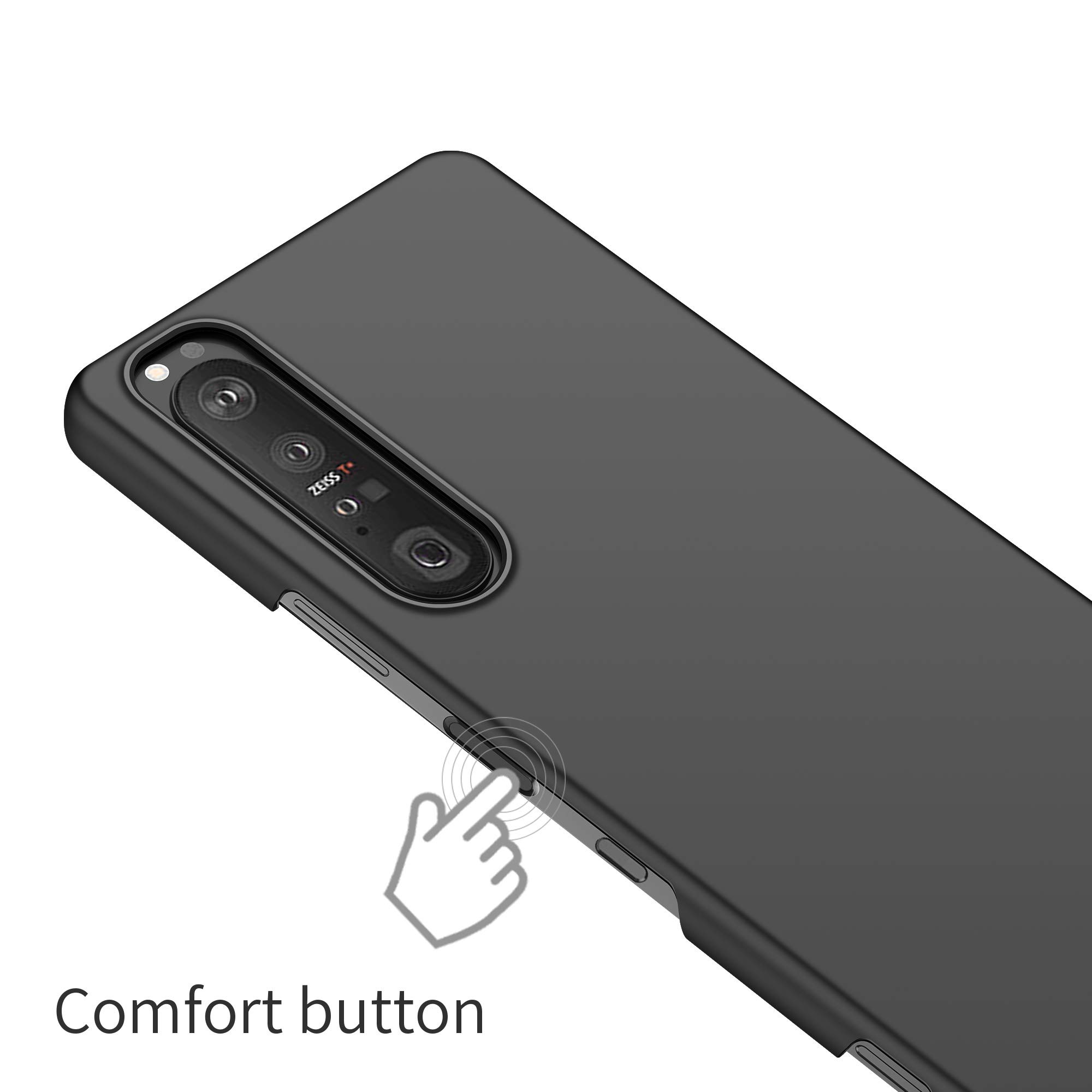Cover Per Sony Xperia 1 IV Con 3 Pellicole Vetro Temperato - Custodia Morbida TPU Silicone Ultra Sottile Antiurto - Nero