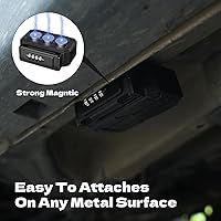 Vista 4 de Caja de bloqueo de llave magnética con grillete de cable removible para interior y exterior, impermeable, código de 4 dígitos combinable