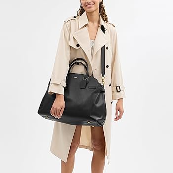 Amazon.com: COACH Soft Empire Carryall Bag 48, B4/Black : Clothing