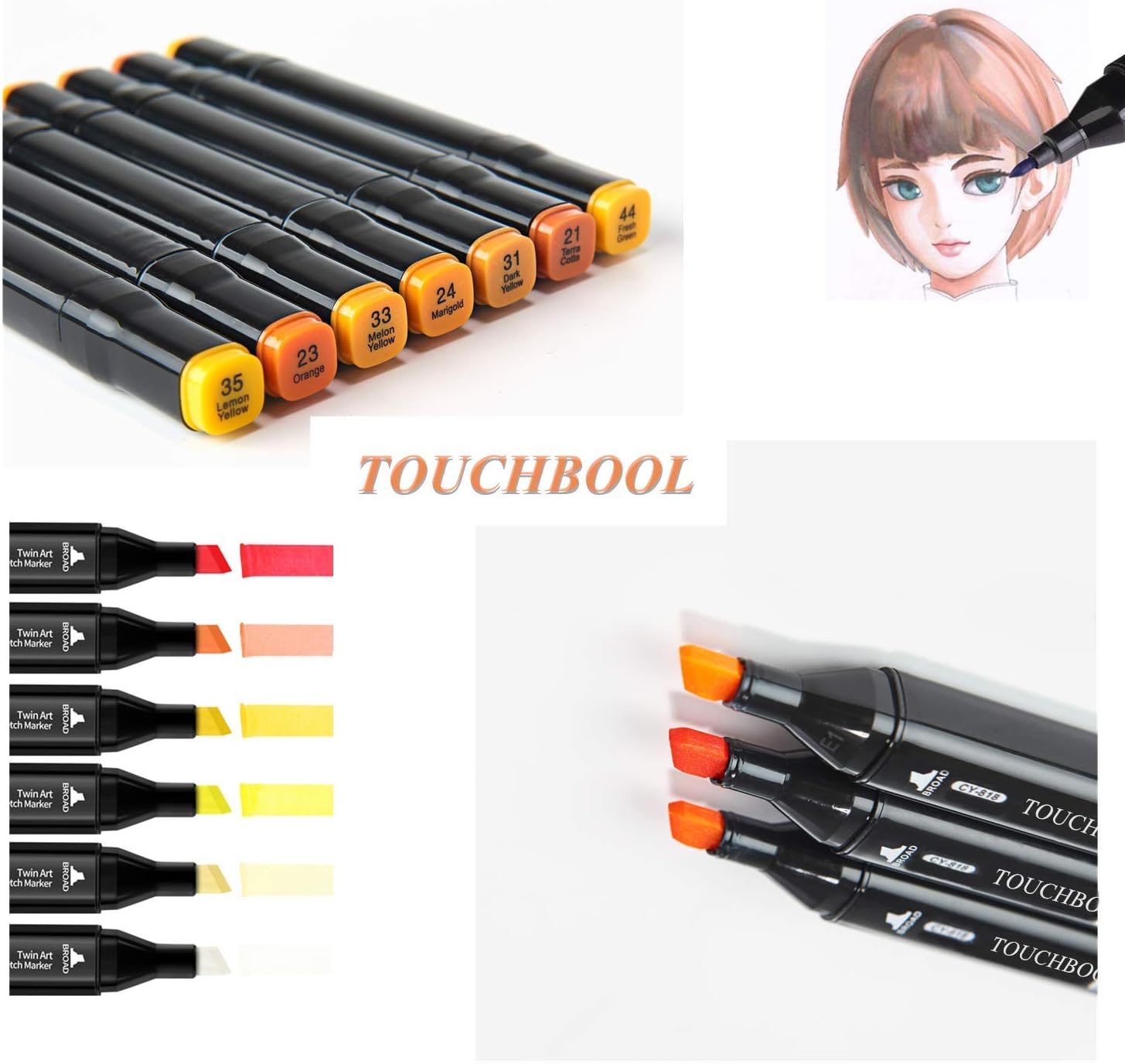 60 Colors Fabric Marker Pen Set, Permanent Dual Tips Marker Pens Art Markers with Zipper Carrying Bag, Ideal for Kids Adults Drawing, Sketching, Highlighting & Underlining